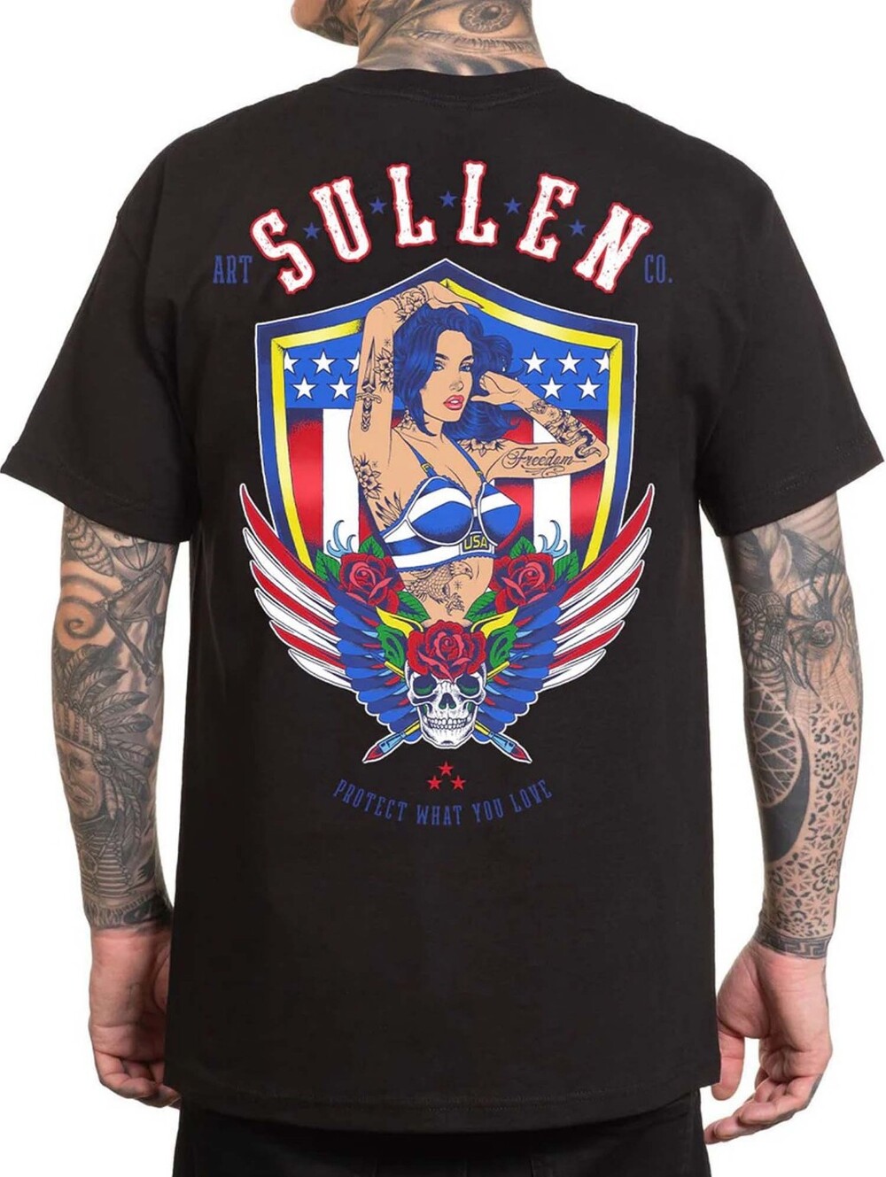 NWT | Sullen Art Collective Patriotic Pinup Graphic T-Shirt | Medium